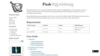 
                            6. Flask-SQLAlchemy — Flask-SQLAlchemy Documentation (2.x)