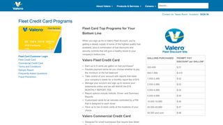 
                            1. Fleet Credit Card Programs - valero.com