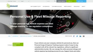 
                            3. Fleet Mileage Tracking & Personal Use Reporting - Element