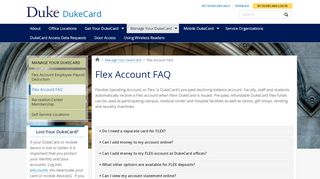 
                            5. Flex Account FAQ | DukeCard | Duke