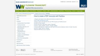 
                            4. FlexNow Transcript - Bochum-Ruhr Universität