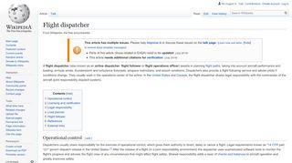
                            7. Flight dispatcher - Wikipedia