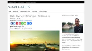 
                            8. Flight Review: Jetstar Airways – Singapore to Melbourne