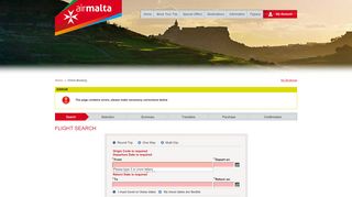 
                            5. Flight Search - Air Malta