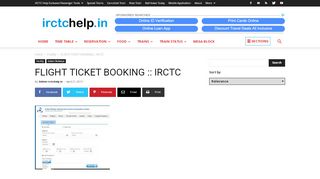 
                            8. FLIGHT TICKET BOOKING :: IRCTC