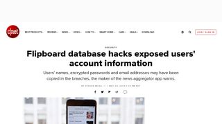 
                            7. Flipboard database hacks exposed users' account information - CNET