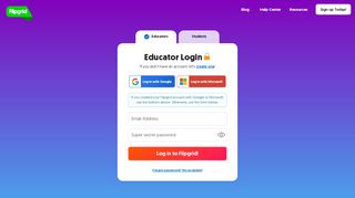 
                            9. Flipgrid - Educator Login