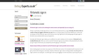 
                            3. Flirtomatic sign in | Dating-Experts.co.uk