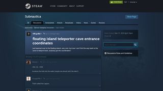 
                            1. floating island teleporter cave entrance coordinates :: Subnautica ...