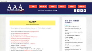 
                            2. Florida - AAA Scholarship Foundation