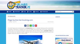 
                            9. Flüge buchen bei booking.com - Urlaubstracker.de