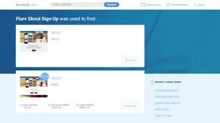 
                            6. Flurv Skout Sign Up at top.accessify.com