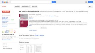 
                            8. FM 2005: Formal Methods: International Symposium of Formal Methods ...