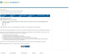 
                            7. FNBO Direct - Online Application