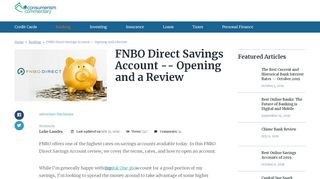 
                            4. FNBO Direct Savings Account - Opening and a Review ...