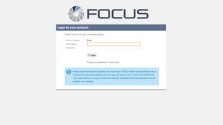 
                            7. Focus - Login to your account