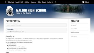 
                            2. Focus Portal - Walton High School