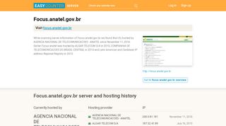 
                            8. Focus.anatel.gov.br server and hosting history