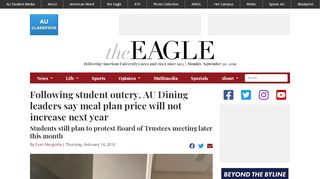 
                            4. Following student outcry, AU Dining leaders say meal plan price will ...