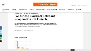 
                            9. Fondsriese Blackrock setzt auf Kooperation mit Fintech ...