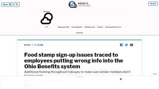 
                            9. Food stamp sign-up issues traced to employees putting wrong info into ...