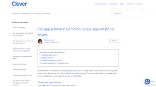 
                            1. For app partners: Common Single sign-on (SSO) issues – Help Center