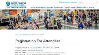
                            7. For Attendees | North American Cystic Fibrosis Conference
