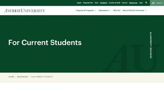 
                            2. For Current Students | Antioch University