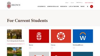 
                            2. For Current Students | Brown University