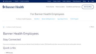 
                            11. For Employees - Banner Health