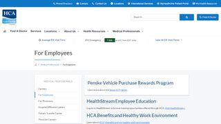 
                            4. For Employees | HCA East Florida