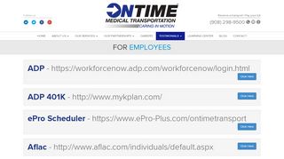 
                            4. For Employees || OnTime Medical Transportation