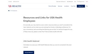 
                            8. For Employees | USA Health