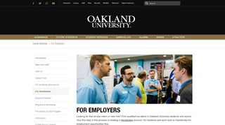 
                            2. For Employers - Career Services - Oakland University