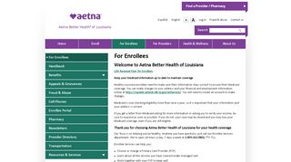 
                            8. For Enrollees | Aetna Better Health of Louisiana