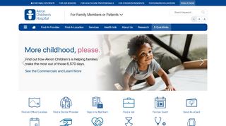 
                            1. For Families & Patients | Akron Children's Hospital