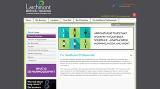 
                            9. For Healthcare Professionals - Larchmont Imaging