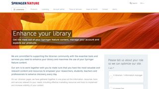 
                            3. For librarians | For Librarians | Springer Nature