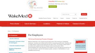 
                            4. For Our Employees | Raleigh, North Carolina (NC) - WakeMed ...