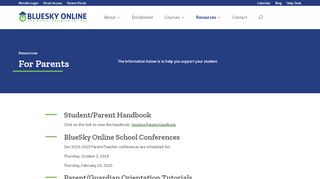 
                            1. For Parents - Blue Sky Online School