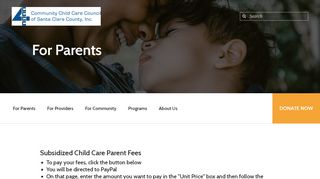 
                            5. For Parents - Community Child Care Council of Santa Clara County