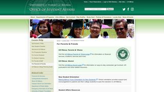 
                            8. For Parents & Friends | Office of Student Affairs - UH Manoa