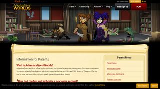 
                            4. For Parents, from AdventureQuest Worlds