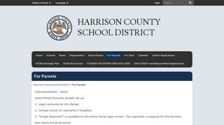 
                            9. For Parents - Harrison County School District