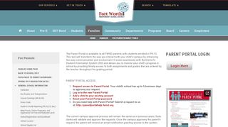 
                            7. For Parents / Parent Portal - Fort Worth ISD