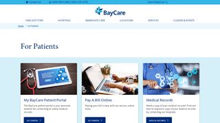 
                            2. For Patients - BayCare