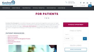 
                            1. For Patients | KureSmart Pain Management