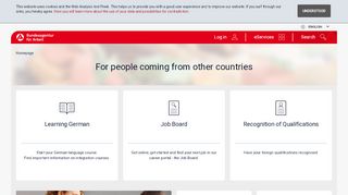 
                            2. For people coming from other countries Bundesagentur für ...