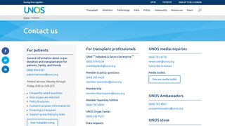 
                            2. For professionals | UNOS