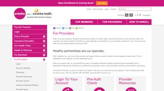 
                            8. For Providers | Ambetter from Sunshine Health